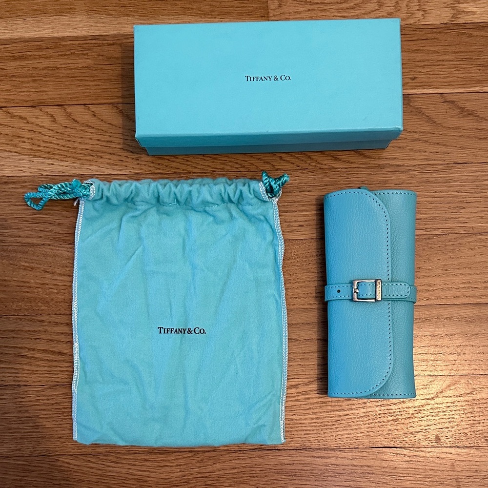 Tiffany & Co. Jewelry Roll in Signature Blue